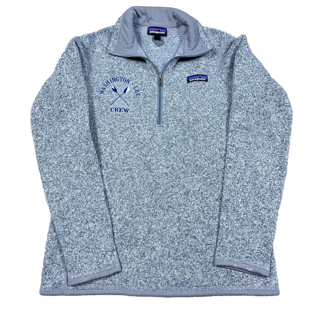 Patagonia Better Sweater Women Large Gray Pullover Half Zip Washington Lee Crew